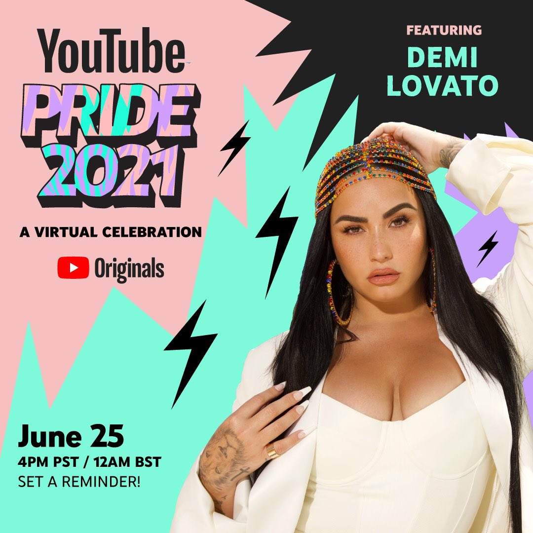 I’m throwing a #Pride party & YOU’RE invited!! 💖 

Join me for the @YouTube #Pride2021 livestream on June 25th at 4pm PST/7pm EST! Set a reminder now: yt.be/YouTubePride20… 

🖤🤎❤️🧡💛💚💙💜