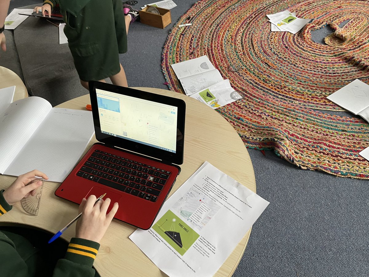 Applying our knowledge of angles to find the optimum position for solar panels in different places! #maths #PBL