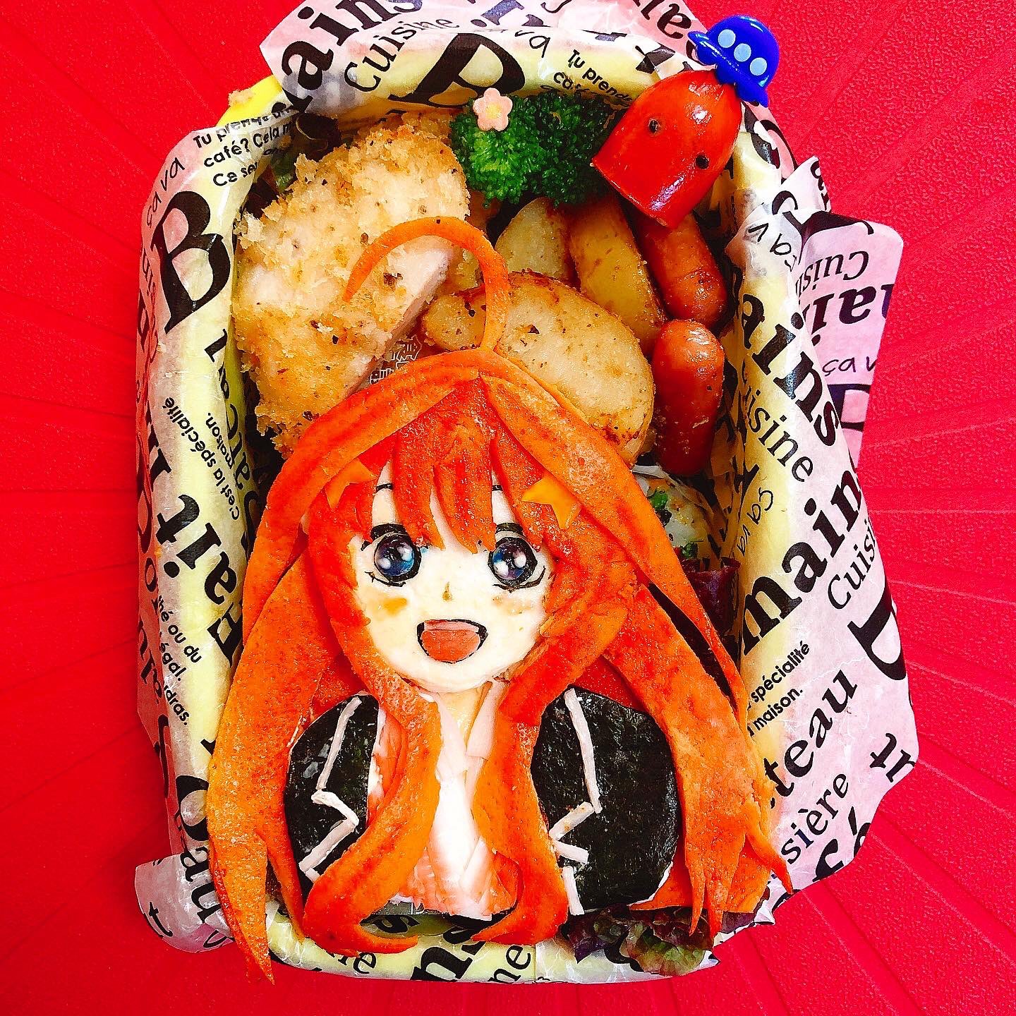 ずる 五等分の花嫁 五月 しばらく間が空いたけど ラストの五月 髪の毛苦労した キャラの下 キャラの下弁当 ササミフライ ササミフライ弁当 弁当 弁当記録 お弁当 お弁当記録 キャラ弁 五等分の花嫁 五等分の花嫁五月 五等分の花嫁