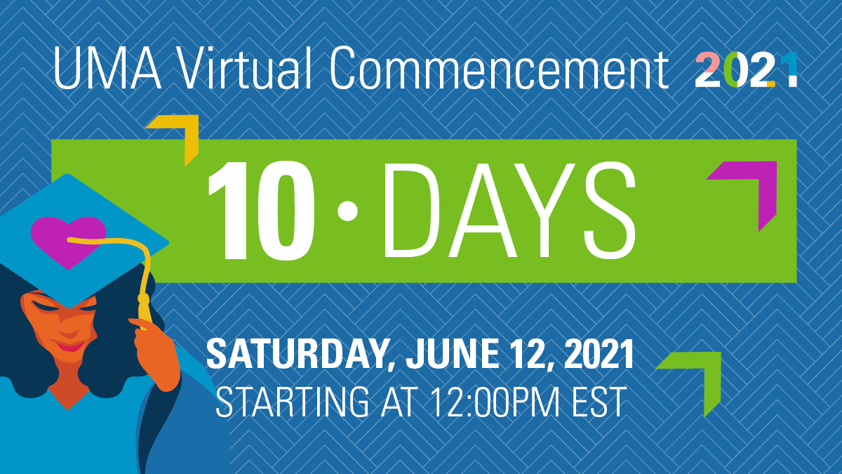 UltimateMedical's tweet photo. Let the countdown begin! There are officially 10 days left until UMA's #VirtualCommencement!
Follow along with us and share the countdown on your own Twitter to spread the word to family and friends! Be sure to tag #UMAgrad on your posts as you gear up for your big day! https://t.co/adOntNGKk5
