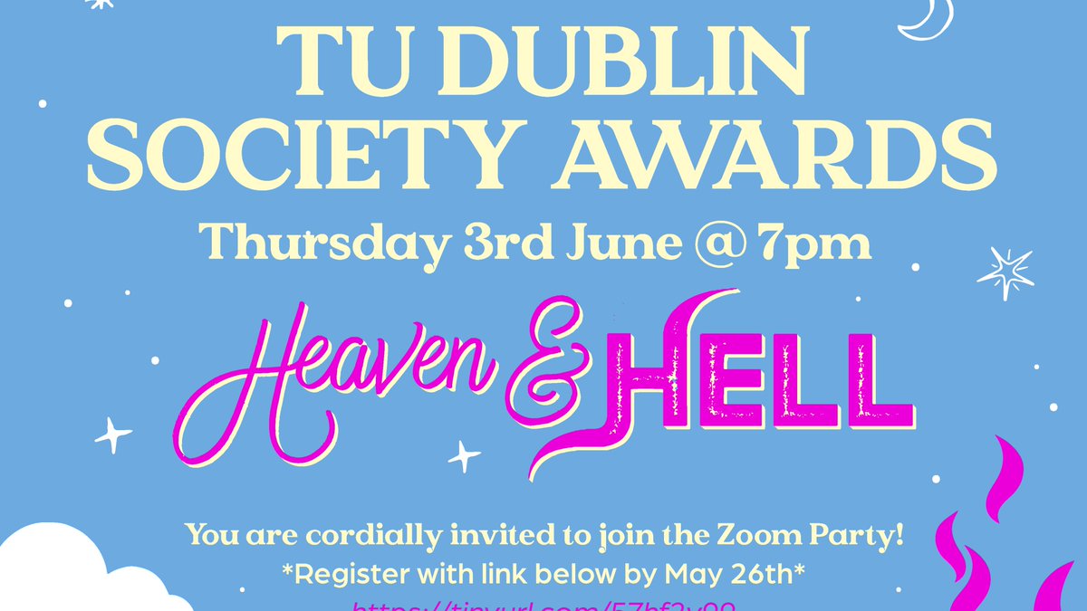 TU Dublin Societies Office (@tudublin_socs) on Twitter photo Todays the day!! The annual Society Awards kick off at 7pm and we cannot wait🥳Make sure you're registered (link is in bio) and your costume is at the ready, it's going to be a good one 😇😈 <a href="/WeAreTUDublin/">TU Dublin / OT Baile Átha Cliath</a> #wearetudublin #socsfromhome #virtualawards Todays the day!! The annual Society Awards kick off at 7pm and we cannot wait🥳Make sure you're registered (link is in bio) and your costume is at the ready, it's going to be a good one 😇😈 <a href="/WeAreTUDublin/">TU Dublin / OT Baile Átha Cliath</a> #wearetudublin #socsfromhome #virtualawards