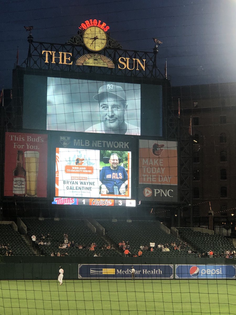 D_Carnival's tweet photo. @BryanWayneMusic #BringBWayne on the big screen- thanks @Orioles #LouGehrigDay @iamalsorg #iamals https://t.co/HMGbX0WGXO