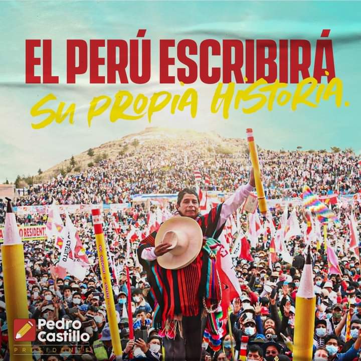 Perú escribirá su propia historia.
#PedroCastilloPresidente2021