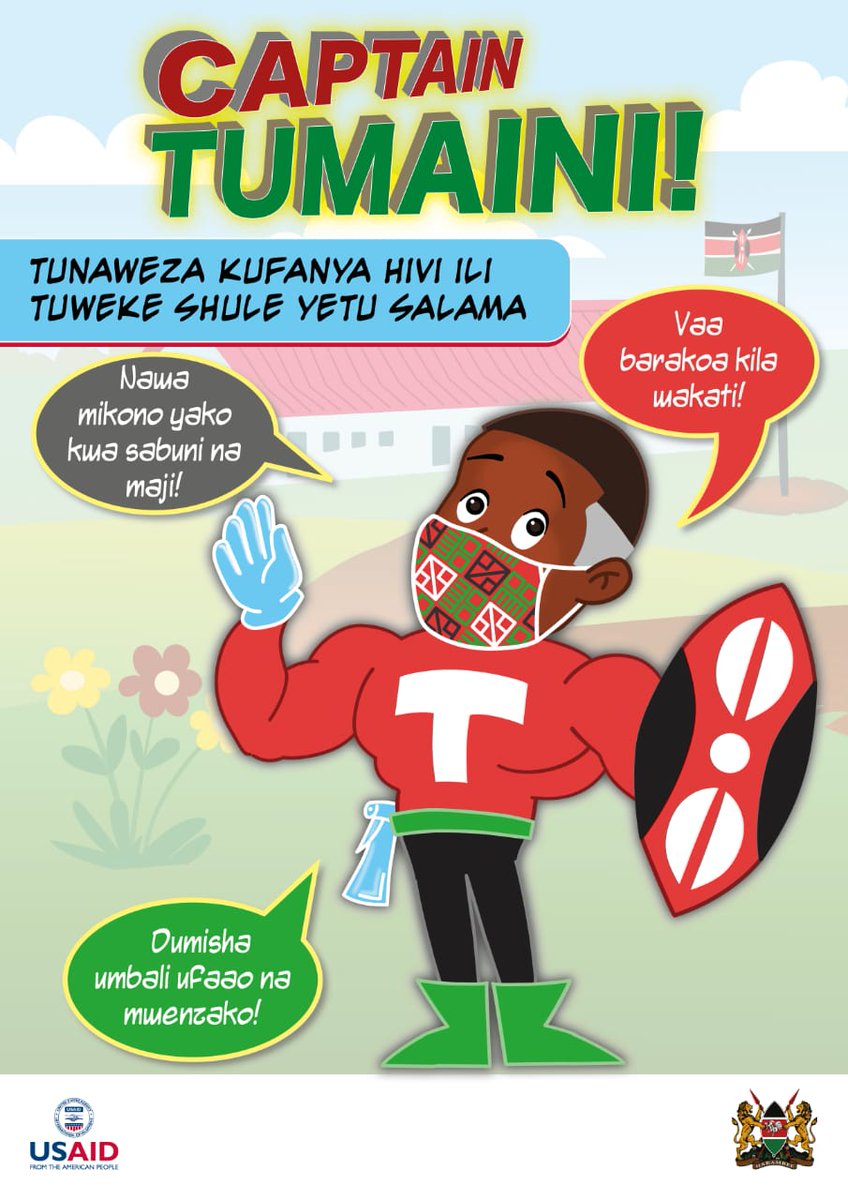PokotYouthBunge's tweet photo. Your actions as a parent, relative, neighbor, teacher or friend influence those of children. It is therefore important to remain as a role model for proper hygiene practices so that children can increase their protection against #COVID19 while at school.
#KomeshaKoronatusome https://t.co/R5eNcsRZKP