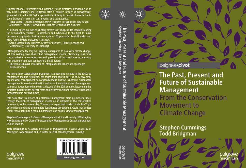 Past, Present &amp; Future of #Sustainable #Management w/- <a href="/ToddBridgman/">Todd Bridgman</a> is out next month. Thanks <a href="/TimaBansal/">Tima Bansal</a> <a href="/drsarahivory/">Dr Sarah Birrell Ivory</a> &amp; Christina Lubinski for very kind endorsements <a href="/Palgrave/">Palgrave Macmillan</a> <a href="/PalgraveHistory/">Palgrave History</a> <a href="/PalgraveEcon/">Palgrave Economics</a> <a href="/cmsintouch/">CMS InTouch</a> <a href="/cms_aom/">AOM CMS Division</a> <a href="/mh_aom/">AoM MH Division</a>