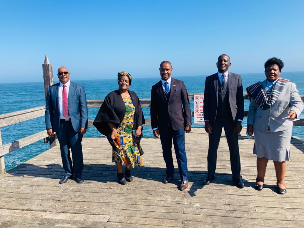 MIRT_NAMIBIA's tweet photo. Hon. Felix Mhona, Minister of Transport &amp; Infrastructure of Zimbabwe, visited Walvis Bay on 27-31 May 2021, to understand the operations of the Dry Port Facility and discuss issues of mutual interest. https://t.co/bNVKkIi8QS