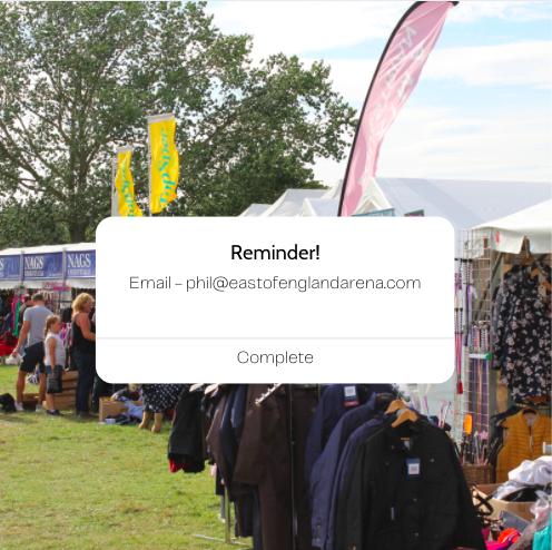 Don't forget to book a trade stand space in our shopping village!