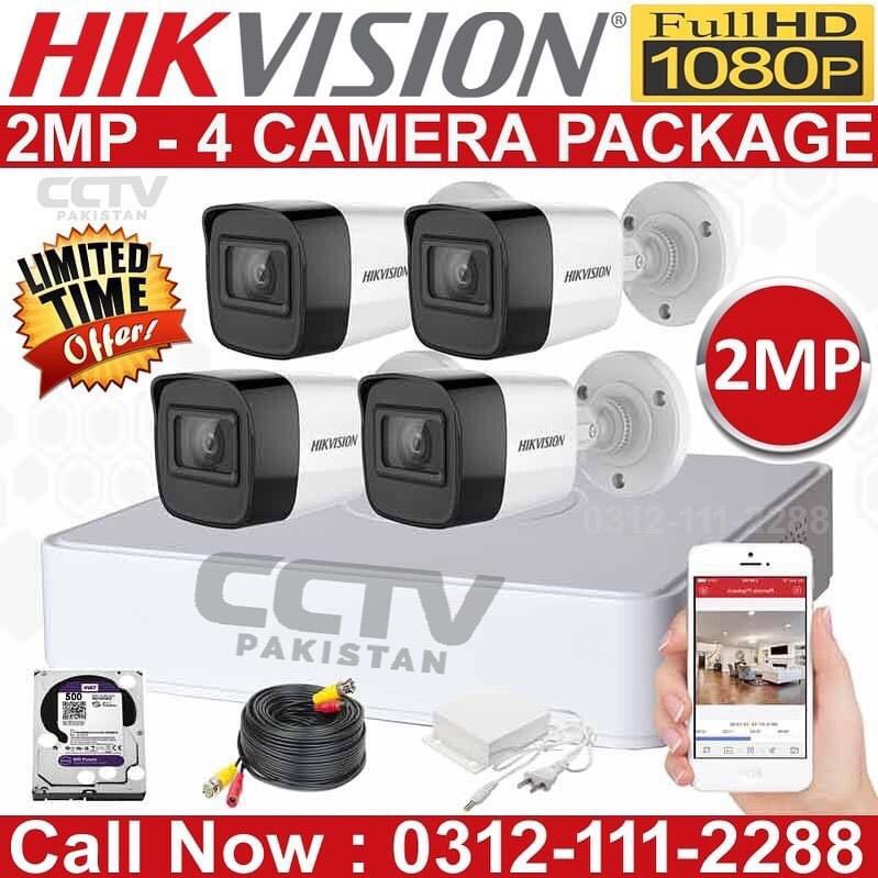 CctvPakistan's tweet photo. HIKVision CCTV 4 Cameras Package with Complete Supply &amp; Installation in Bahria Town &amp; DHA Islamabad. No hidden charges. Special Offer #cctvpakistan #hikvision https://t.co/oo4myUfxmO