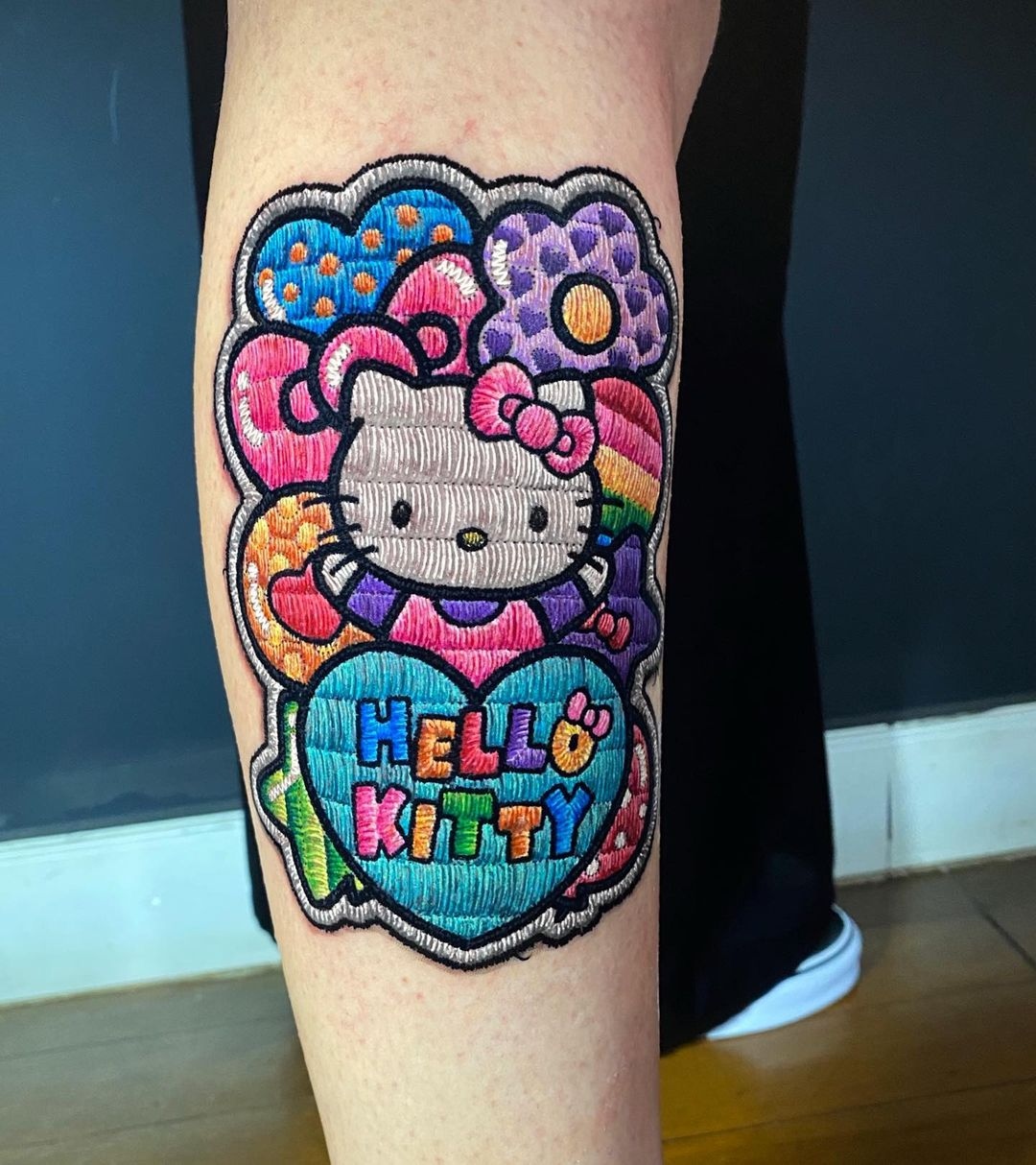 Inked on X: Cute Hello Kitty patch ink by Duda Lozano 😻 https