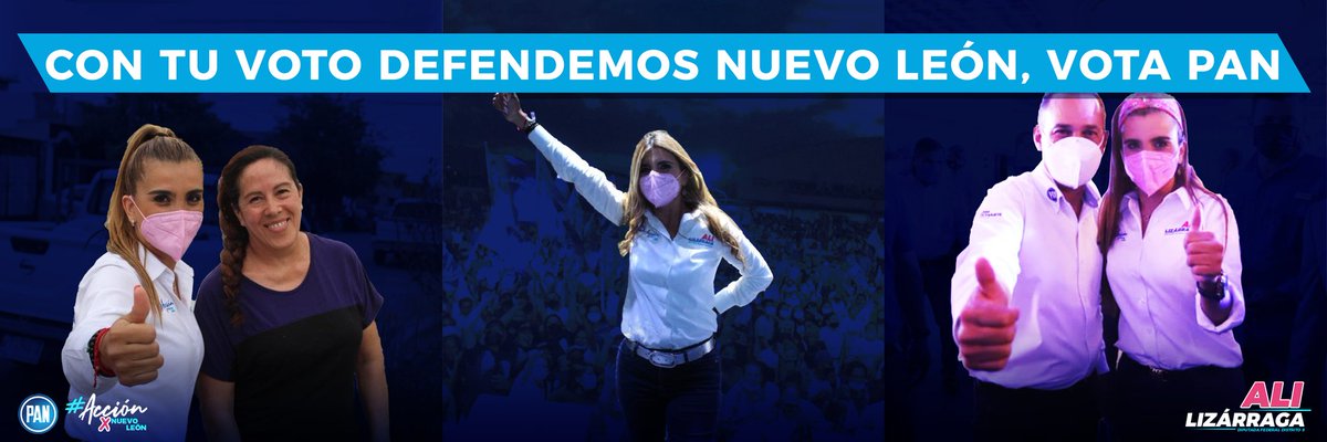 AliLizarraga_'s tweet photo. Nuevo León y Distrito 8 Federal ya ganaron, juntos vamos a lograr el verdadero cambio para ti, para todas y todos, se va a marcar la diferencia.
Este 6 de junio #VotaPAN #AliciaLizarraga #NuevoLeón #Distrito8Federal #AccionxNL https://t.co/rh71L4C3I9