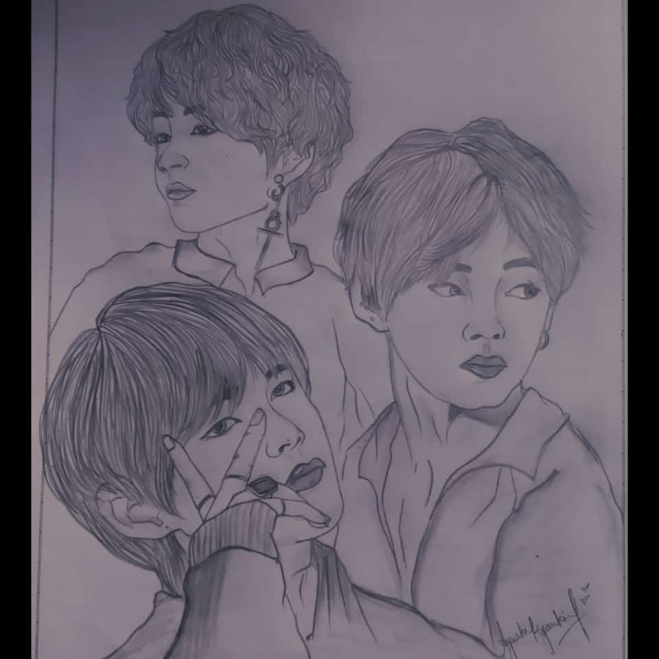 GarbyalJuhi's tweet photo. My sister drawing is very nice๐
#TAEHYUNG
#Vcuteโค๏ธ https://t.co/IdPB0bihZg