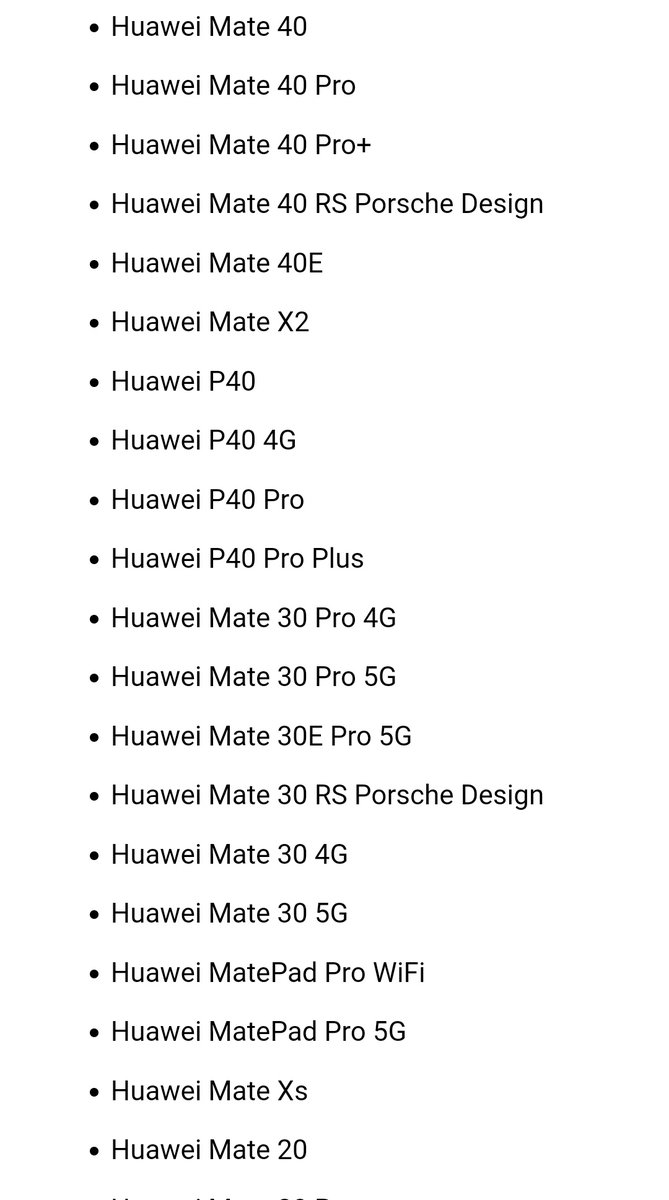 midroid5G's tweet image. أجهزة هواوي التي ستحصل على تحديث HarmonyOS - جوالات /تابلت /شاشات

#HarmonyOS2