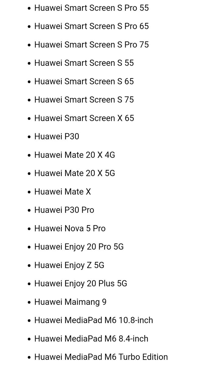 midroid5G's tweet image. أجهزة هواوي التي ستحصل على تحديث HarmonyOS - جوالات /تابلت /شاشات

#HarmonyOS2