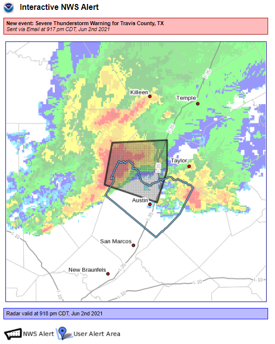 TravisCOSW's tweet photo. NWS has issued a Severe Thunderstorm Warning for northwest portions of Travis County until 10:15 pm. Wind gusts to 60 mph, quarter-sized hail, and torrential rains possible. Take shelter now #Jonestown #LagoVista #AndersonMill #Windemere #Lakeway #Pflugerville https://t.co/6Pn7X41LnH
