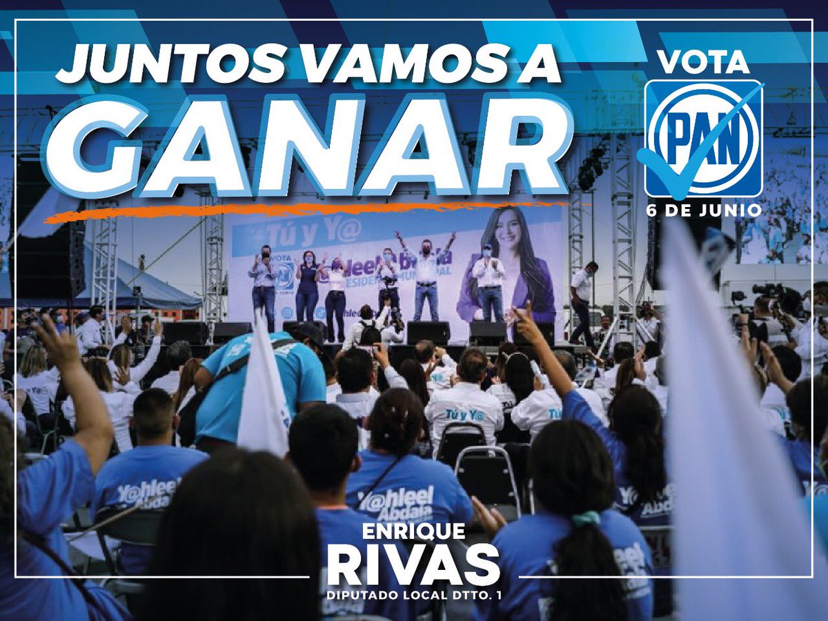 ERivasMX's tweet photo. 💬¡Juntos vamos a ganar! Este domingo 6 de junio volveremos a pintar de azul a Nuevo Laredo. 
#Rivas #DiputadoLocal #NiUnPasoAtrás  #VotaPAN https://t.co/RbgFGMKRhN