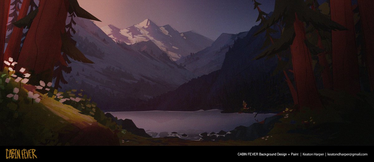 I pitched the world build for my senior thesis a year ago around getting to paint a bunch of trees and i'm stoked to announce, i got to paint ALLLL OF THEMMM