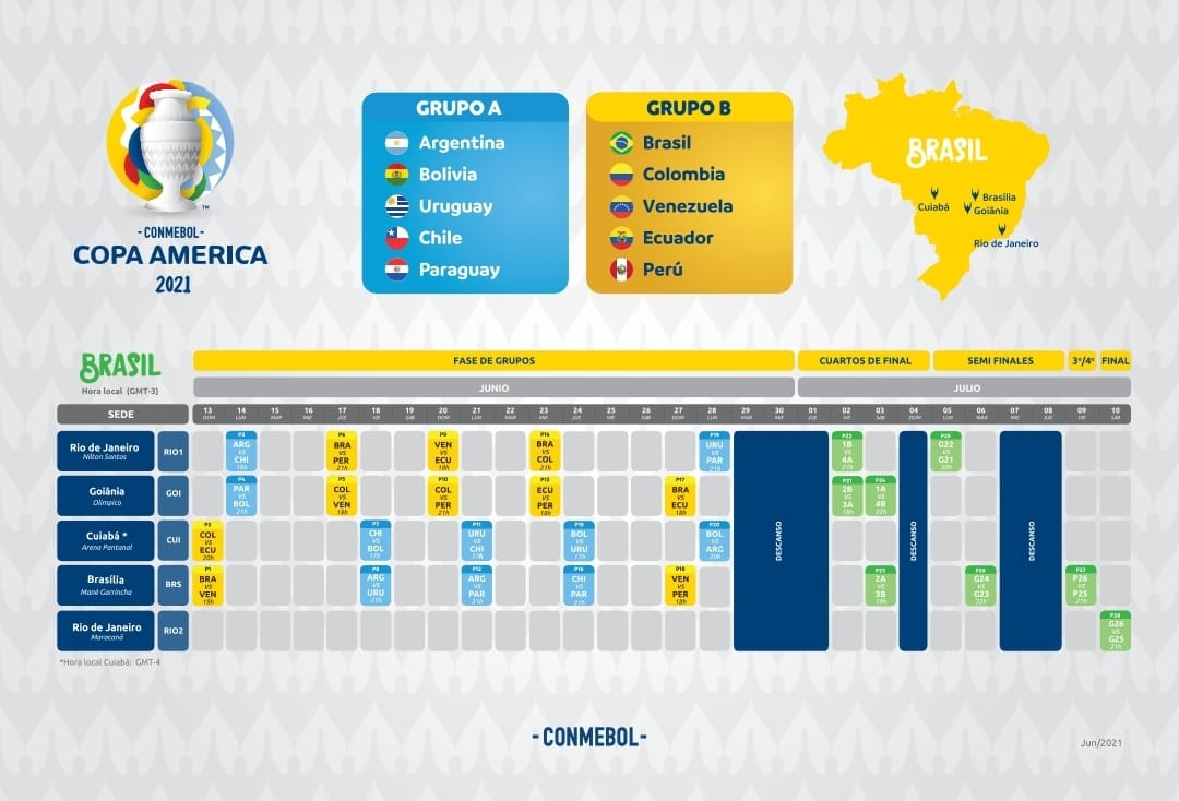ElSuplementario's tweet photo. Cronograma de partidos de #CopaAmérica https://t.co/pO5Wq9nAa1