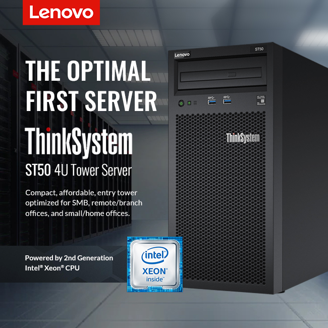 LeaderComputers's tweet image. Lenovo ThinkSystem ST50 is a compact, affordable, entry tower optimized for SMB, remote/branch offices, and small/home offices.

👉ow.ly/DssY50F1IlD

#TowerServer #ThinkSystem #LenovoST50 #LenovoServer #Compact #Affordable #IT #IntelXeonInside @Lenovo