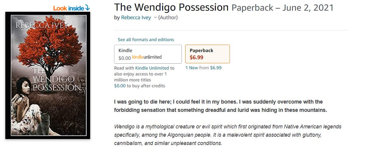 #WritingCommunity #writerslift #book #horror #Possession  #haunted #scary 
The Wendigo Possession is now available on Kindle and Paperback!
amazon.com/dp/B096HYCN73/…