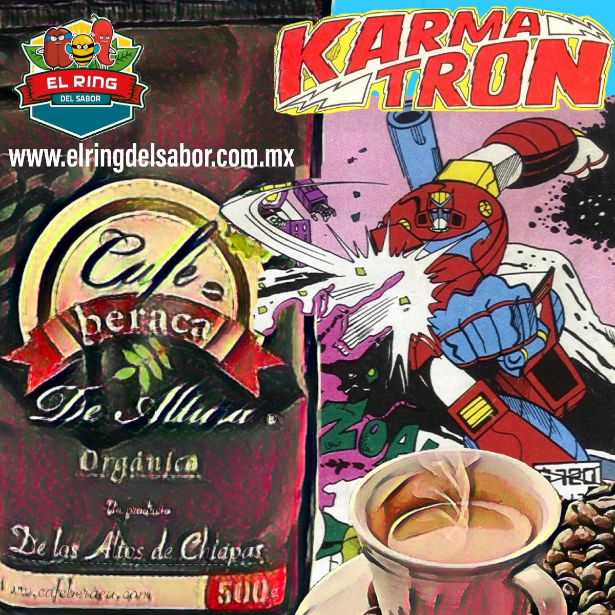 ¡Karmatrón y Los Transformables!
elringdelsabor.com.mx 
#café #coffee #coffeetime #coffeelover #cafemexicano #cafedechiapas #cafeorganico
#natural #sano #cafeberaca #elringdelsabor #homenaje #comic #karmatron #lohechoenmexico #hechoconamor #hechoenmexico #compralocal