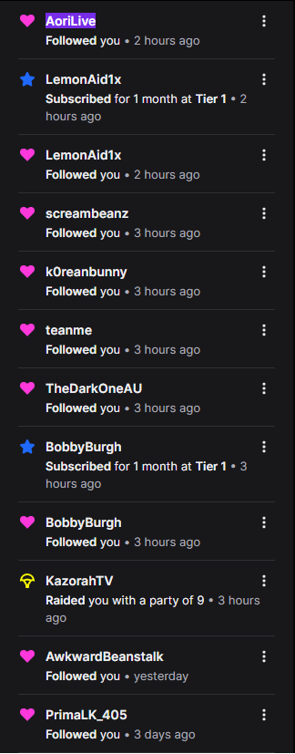 ZzJah1's tweet photo. Just wanna thank all these peeps for showing up todays stream and the raid. First time playing with viewers and having a full team. I learned that it is very draining to  play, talk to chat, and talk to the new friends. SOOO Next time ima stock up on coffee. https://t.co/xzbFNfzRsG