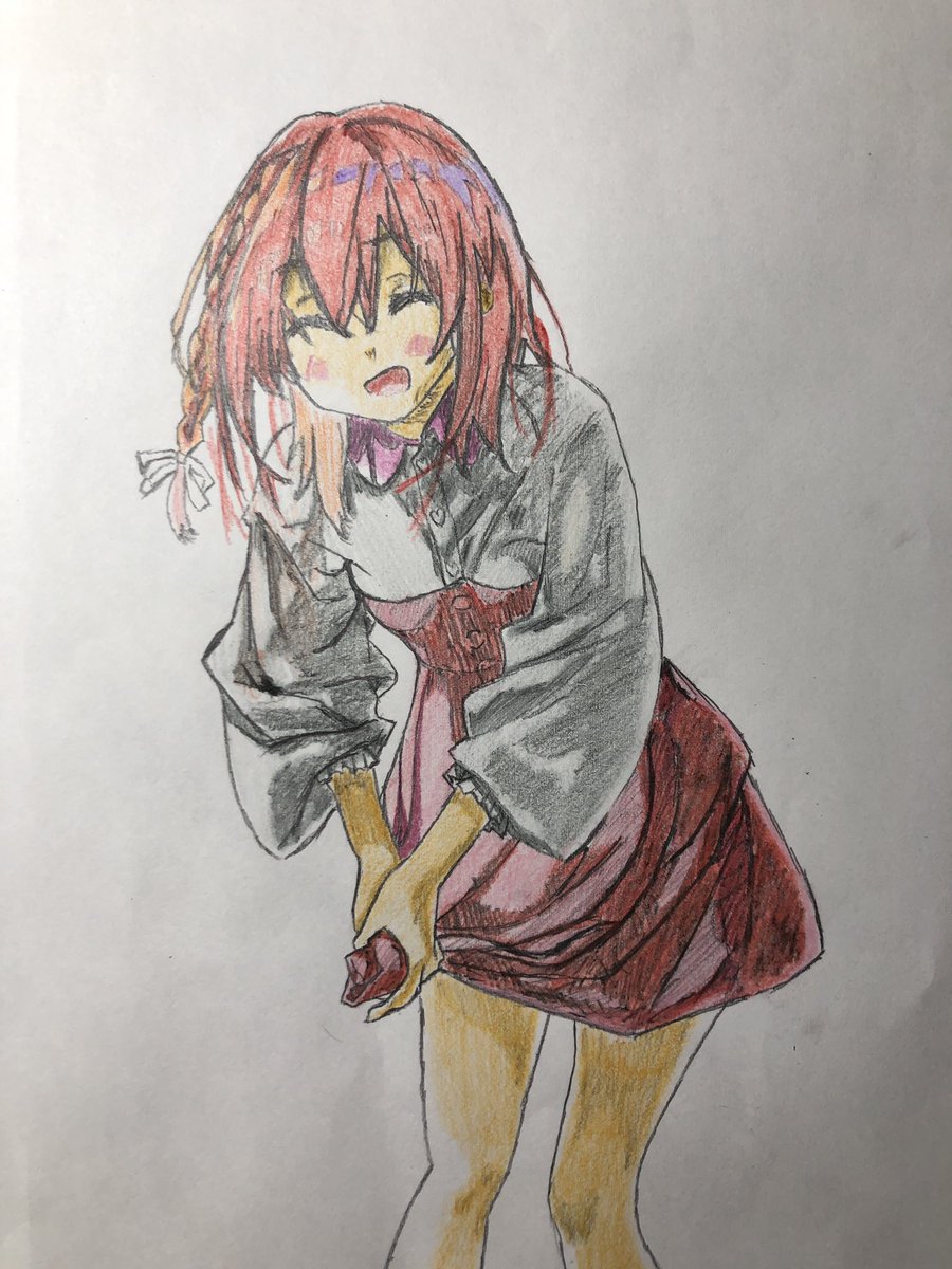 マチノン Sur Twitter 彼女 お借りします の桜沢墨ちゃん描きました V 髪の毛の色の表現とか 服の影とか かのかりのキャラクターはその辺が難しい 彼女お借りします イラスト アニメイラスト 桜沢墨