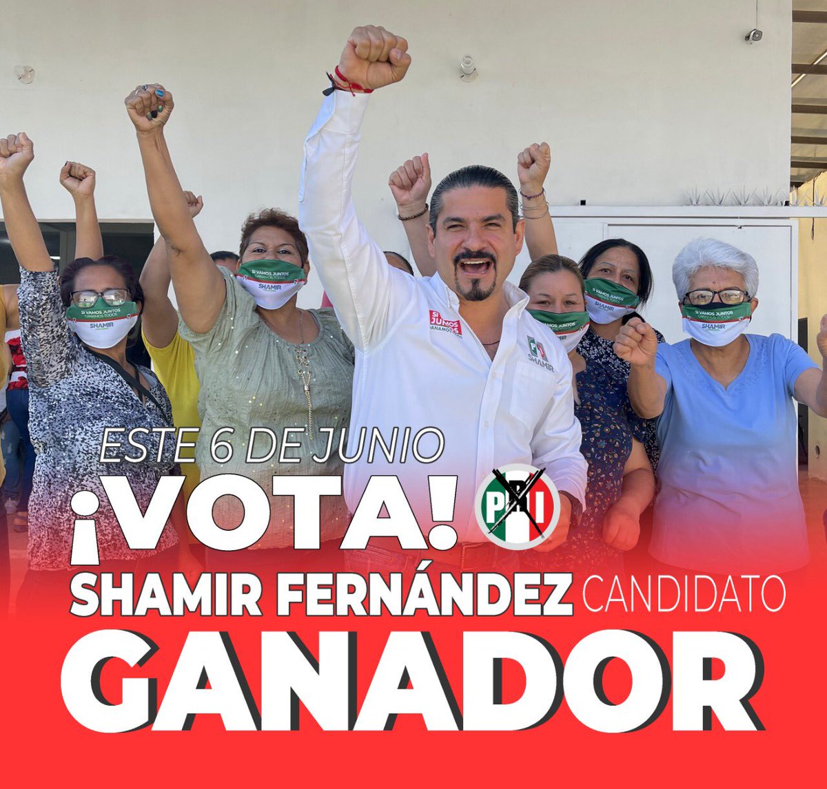 shamir_fdz's tweet photo. 💥Gracias a toda nuestra gente por todo el cariño y apoyo durante estos 60 días de Campaña. 
Este 6 de Junio #VOTA por #ShamirFernández candidato #Ganador #VotaPRI 🇲🇽 https://t.co/izrRvBuoLb