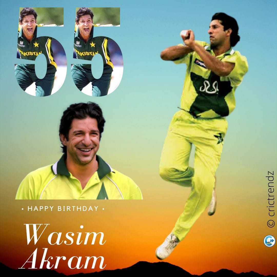 Happy Birthday to King of Swing
Wasim Akram turns 55 today. 