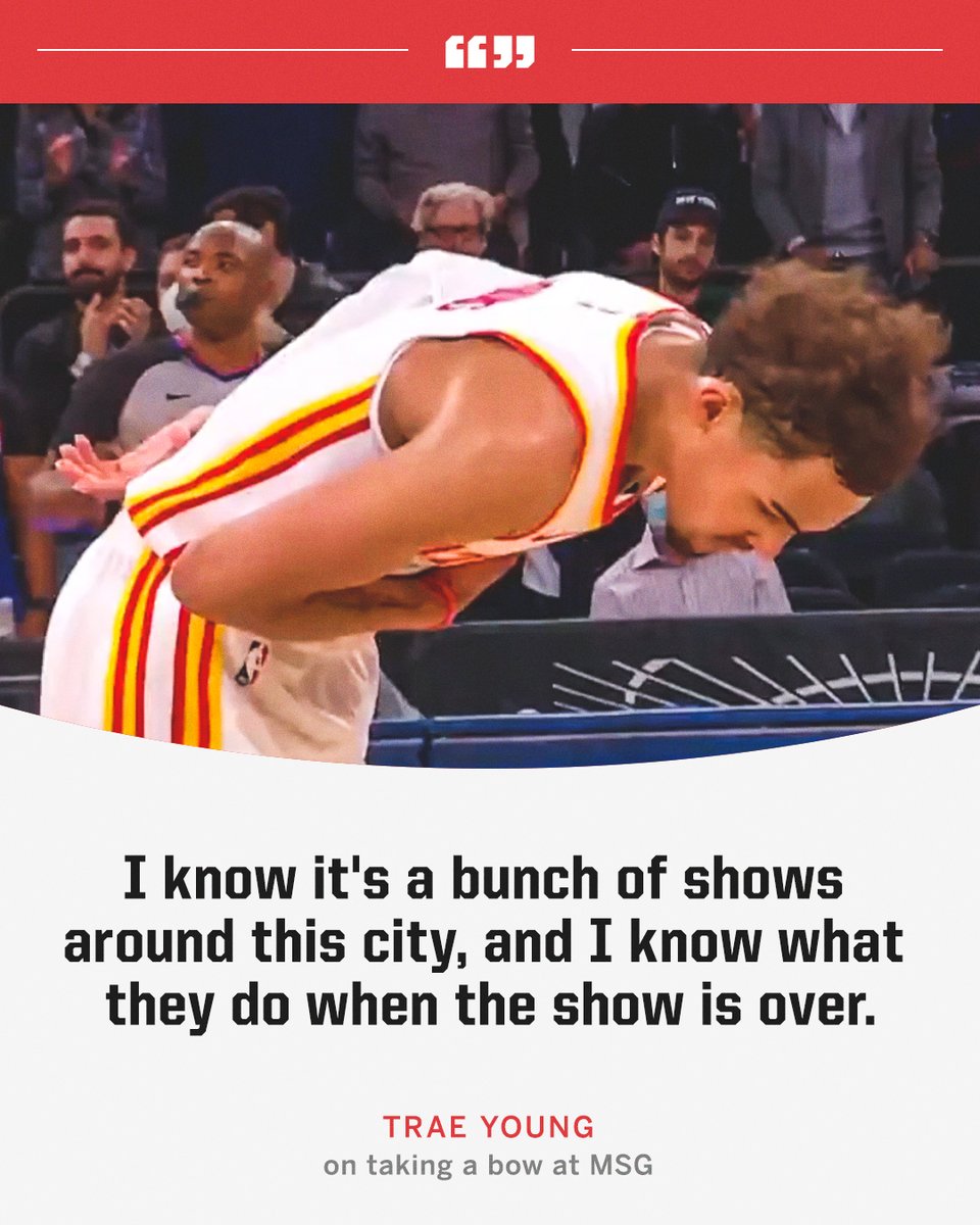 SportsCenter's tweet photo. Broadway Trae 🎩 https://t.co/afb2yL6bKb