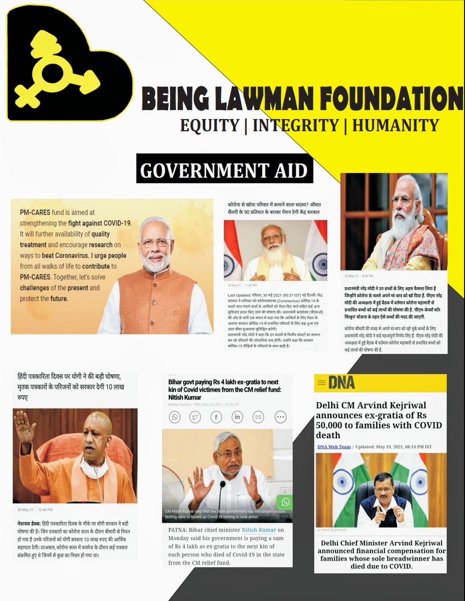 BeingLawman's tweet photo. #Covid-19.E.R.F.A.P #GetHelpToday #DoYourPartGetVaccinated #VaccinationAwareness #GovermentAid #SocialResponsibility #NonProfitOrganization #Equity #Integrity #Humanity #BeingLawman @PMOIndia @HMOIndia @myogioffice https://t.co/BUu1ARHch7