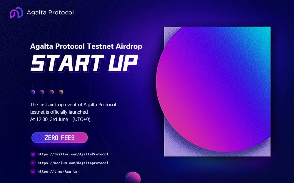 The first #airdrop event of #AgaltaProtocol testnet is officially launched at 12:00, 3rd June （UTC+0) ! Join our community to experience high-speed and safe trading  with zero fees ! #Bitcoin #layer2
@ t.me/Agalta