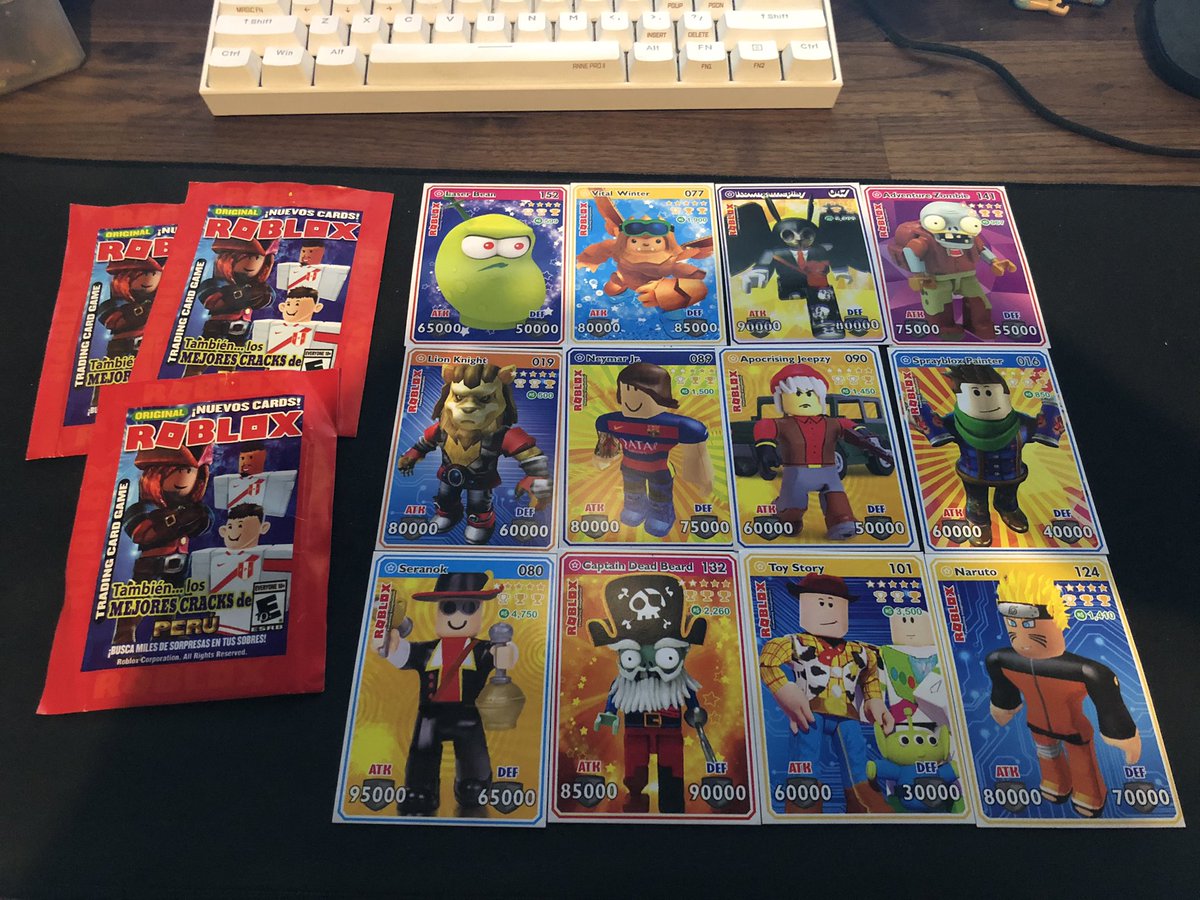 X 上的qliz：「Just opened 3 packs of cards from the brand new definitely  official #Roblox Trading Card game. No regrets!!!   / X