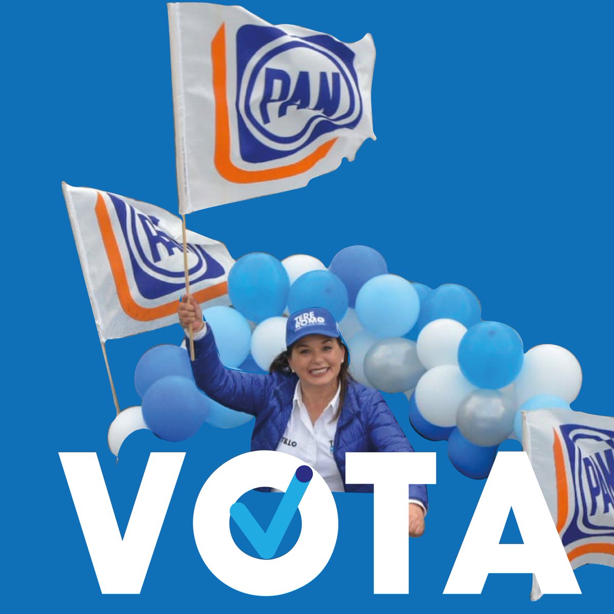 TereRomoCa's tweet photo. No es el final de una campaña, es el comienzo de una nueva etapa. ✌️ Este 06 de junio VOTA. #VamosACambiar #Saltillo VOTA @AccionNacional #VotaPAN https://t.co/PmNVCX08Ib