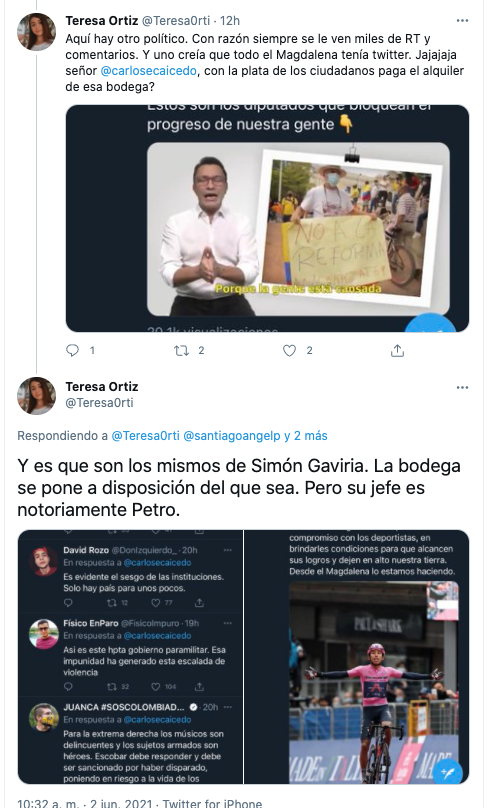 MauricioJaramil's tweet photo. Extra:
14) @Teresa0rti aporta otro nombre, el del gobernador de Magdalena @carlosecaicedo. 

https://t.co/8eJNTtfJcb

#GrandesMisterios #GradoDeInversion https://t.co/0nHEcLftDj