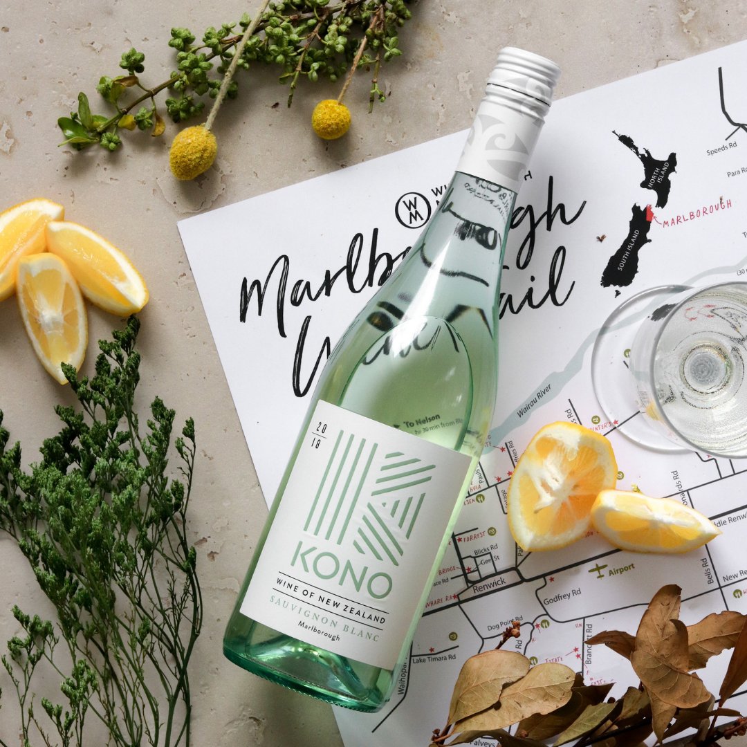 Travel the world through your wine glass. Discover New Zealand with our Kono Sauvignon Blanc, a true expression of our stunning Marlborough region.