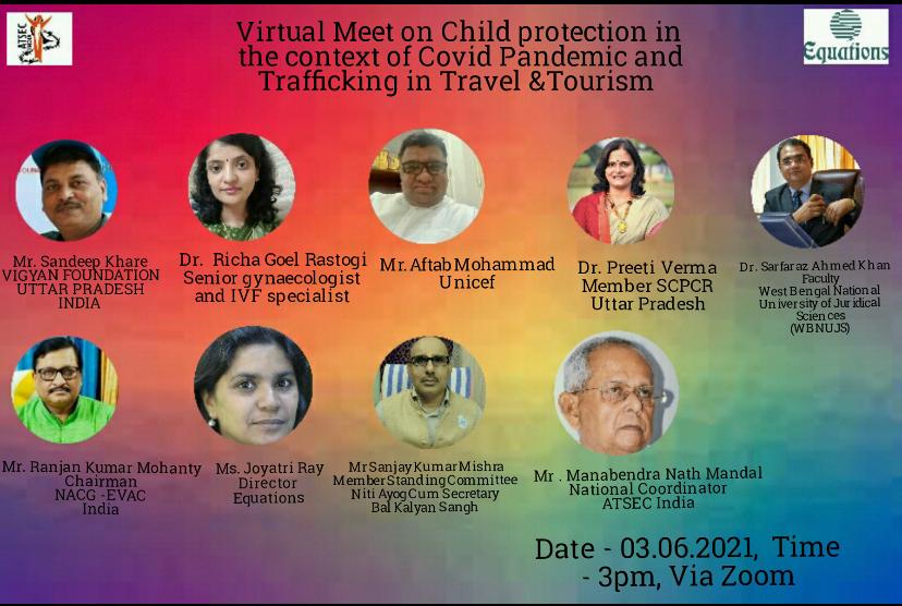 bksranchi's tweet photo. Secretary of @bksranchi, @sanjaykmranchi keynote speaker for a #VirtualMeet on #ChildProtection in the context of #CovidPandemic & #Trafficking in #TravelandTourism.
Join us today, Thursday, 3rd June, 2021at 3:00PM organized by #ATSEC and #EQUATIONS. https://t.co/s92Qa71OKe