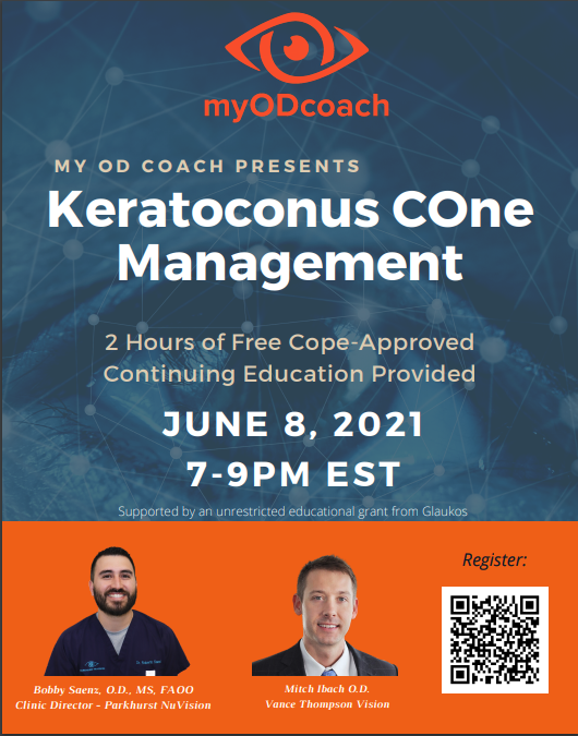 Next Tuesday free 2hr COPE CE - <a href="/mitchelibach/">Mitch Ibach</a> and I take a deep dive into corneal cross-linking <a href="/GlaukosCorp/">GlaukosCorp</a> QR code in picture below!