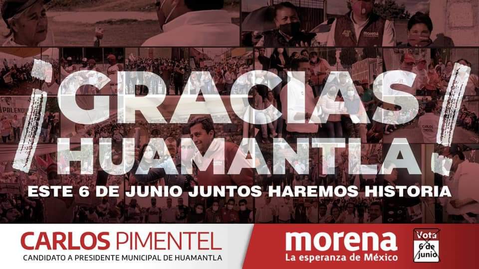 JCSantiagoP's tweet photo. ¡Gracias #Huamantla! ¡Esta lucha va por ustedes!

#6DeJunio🗳 #VotaPimentel✔️ #VotaTodoMorena🚩 https://t.co/s1kw7U3rD9