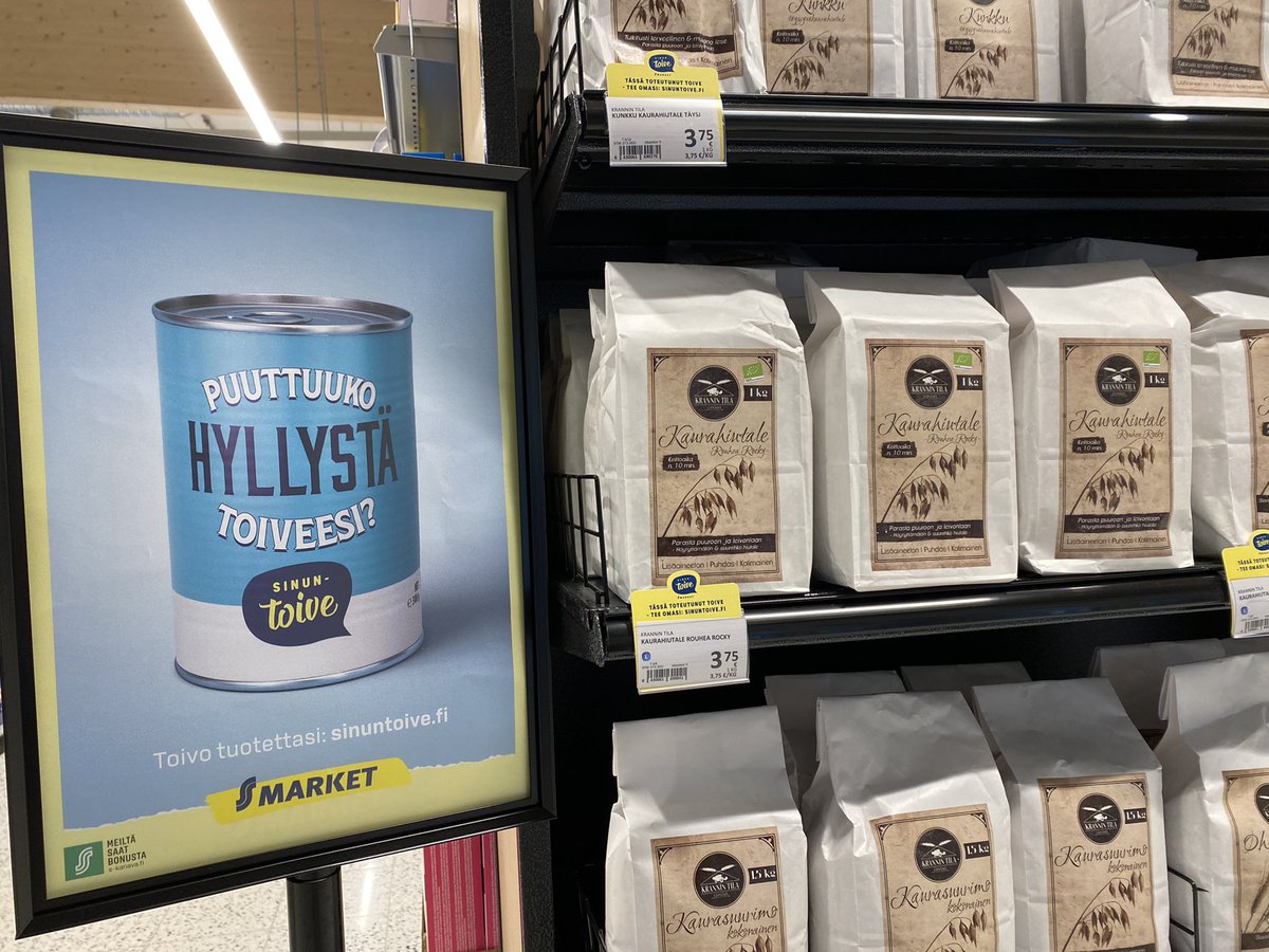 TalsoAri's tweet photo. S-market uudistuskierros etenee. Tänään avausvuorossa S-market Rajamäki. Tervetuloa tutustumaan uuteen ilmeeseen ja päivitettyihin valikoimiin. #smarket #hokelanto https://t.co/XWO7QKsU58