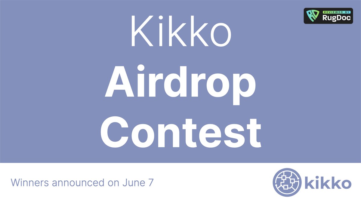 Airdrop Contest for #KIKKO is LIVE! 
🏆 25 $KIKKO tokens (worth $50)
🏆 5 winners announced on June 7

👉 Retweet &amp; tag 3 friends to win $KIKKO
👉 Join Telegram group bit.ly/kikko-tg
 
#BSC #BSCGem #BNB #Binance #BinanceSmartChain #Defi #YieldFarming #Airdrop #Contest