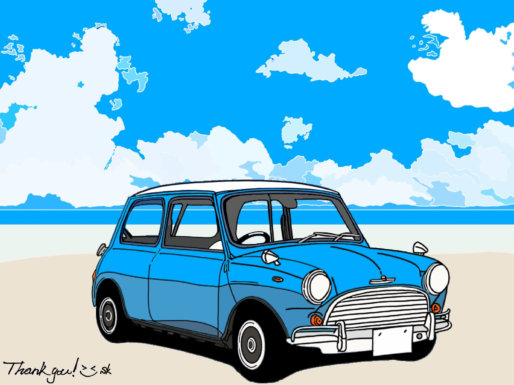 Stm5k Minicooper Mini Cooper Car ミニクーパー 夏空 車 オリジナルイラスト T Co Vmstf9zaxc Twitter