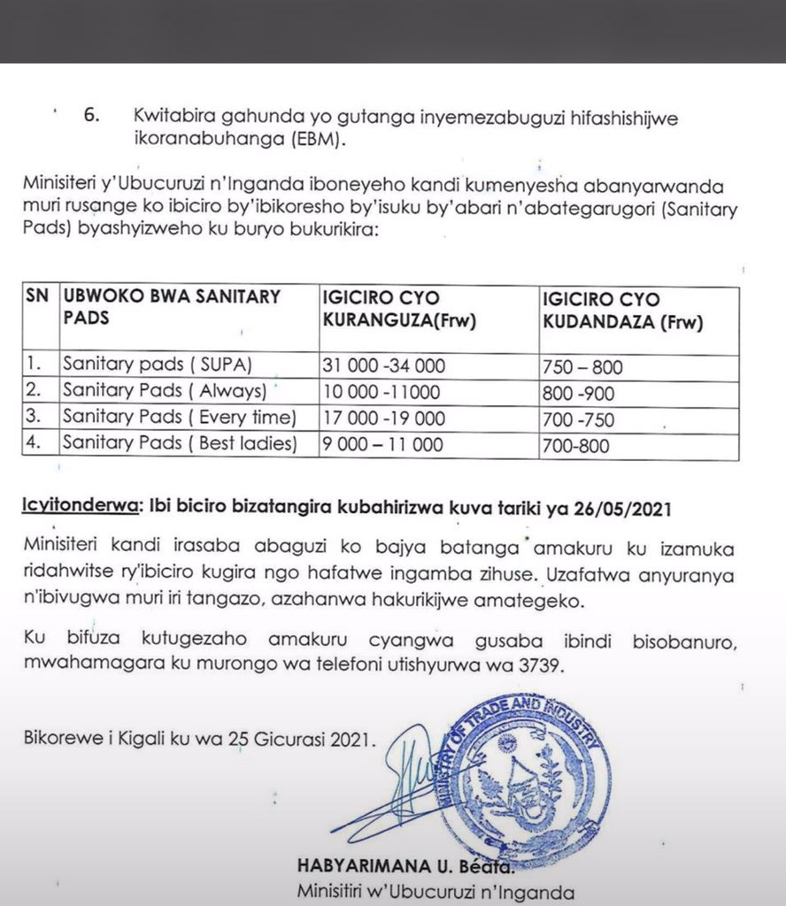 AccessRwanda's tweet photo. This is really good news for everyone who daily uses the sanitary pads. https://t.co/H6pLSSB8iv