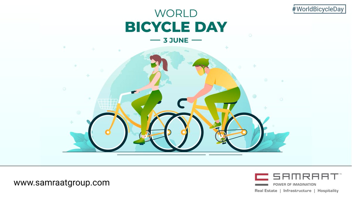 samraat_group's tweet photo. Cycling is one of the most pleasurable forms of commutation with no major expenditure. Happy World Bicycle Day!
#worldbicycleday #bicycle #cycling #bike #bikelife #cyclinglife #mtb #roadbike #cyclist #mountainbike #cyclingphotos #cycle #bikes #environment #samraatgroup #health https://t.co/3PnH0ckmUG