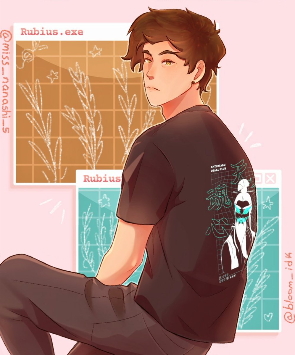 bloom_idk's tweet image. 🤙 @Rubiu5 Facherito 🤙
-----------------------------------------

Hice este dibujito de Rub en colaboración con @MNanashii5 bonita uvu ella hizo la línea y yo lo coloreé y le hice un fondito rápido 💕✨🌿.

#rubiusfanart #rubius #digitalart #digitaldrawing