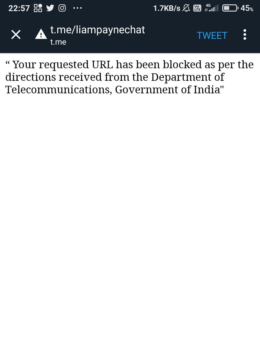 TanayaKadam2's tweet photo. @LiamPayne I think Indian government don't want Indian Liam fans to see their idol our oppa (^-^) (@LiamPayne) cuz when he got on tiktok India banned it when he got on telegram this is coming it's just so bad (">///<) https://t.co/RftbUsnsYD