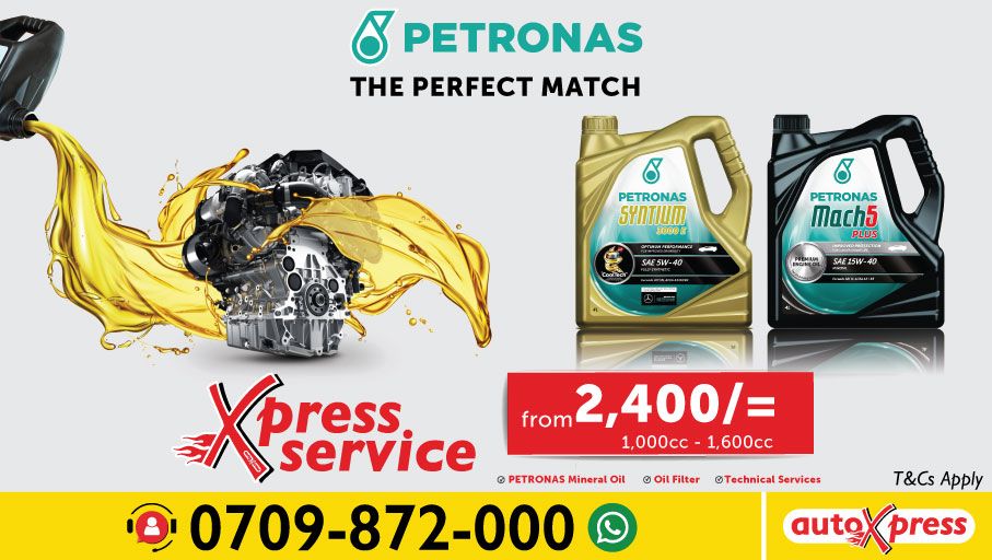 If Lewis Hamilton uses PETRONAS Syntium, why shouldn’t you? 

Protect your engine only with PETRONAS! 

Come in for an oil service using PETRONAS Mach 5 (Mineral oil) or Syntium (Synthetic oil) and drive out with the same confidence as world champions!

Call us on 0709872000. https://t.co/DMphmIU6SS