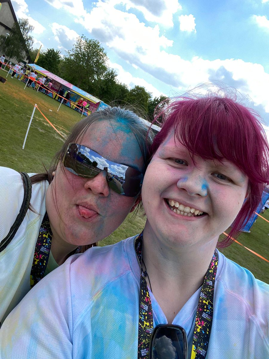 roadvictimstrus's tweet image. Huge thanks to Angiie Page and Sarah Bentley who ran the Colour Rush in MK at the weekend for RVT!
The wonderful £420 raised will go directly to supporting local families affected by road death. 
Thank you both 🧡
#roadvictimstrust #rvt #colourrush