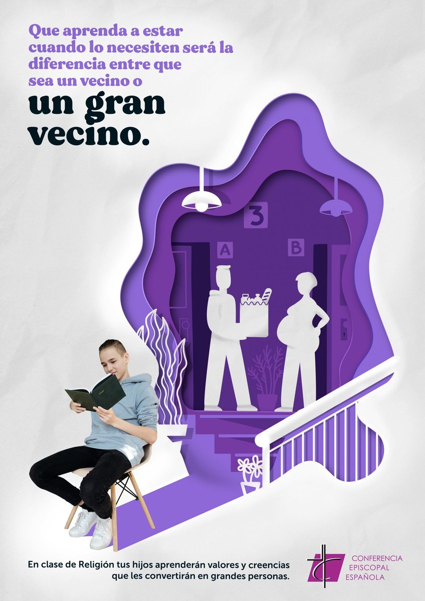 MacarroPilar's tweet photo. 📍En la clase de Religión Católica te ayudamos a crecer en humanidad, a alzar la voz contra las injusticias, a promover la libertad, la solidaridad, la dignidad.
Llegarás a ser un GRAN vecino que no es lo mismo que ser un vecino, ¿verdad? 
#ReliEsMás y por eso: #RELIenelSUR https://t.co/mhK3fySRtq