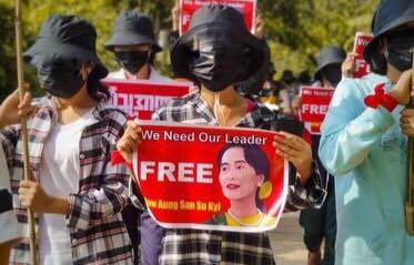 Myanmar_Now_Eng's tweet photo. Images of protesters in Paung Township, Mon State, today (Jun 3). 

Photos: CJ

#WhatsHappeningInMyanmar https://t.co/n9Nb4pY9D7