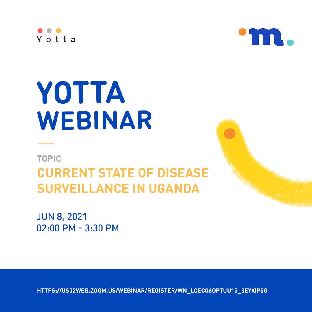 The team at <a href="/matibabu8/">Matibabu</a> is putting together a webinar on the current state of disease surveillance in Uganda 

To join, follow this link ↘️

 bit.ly/34IEbge

#YottaWebinar